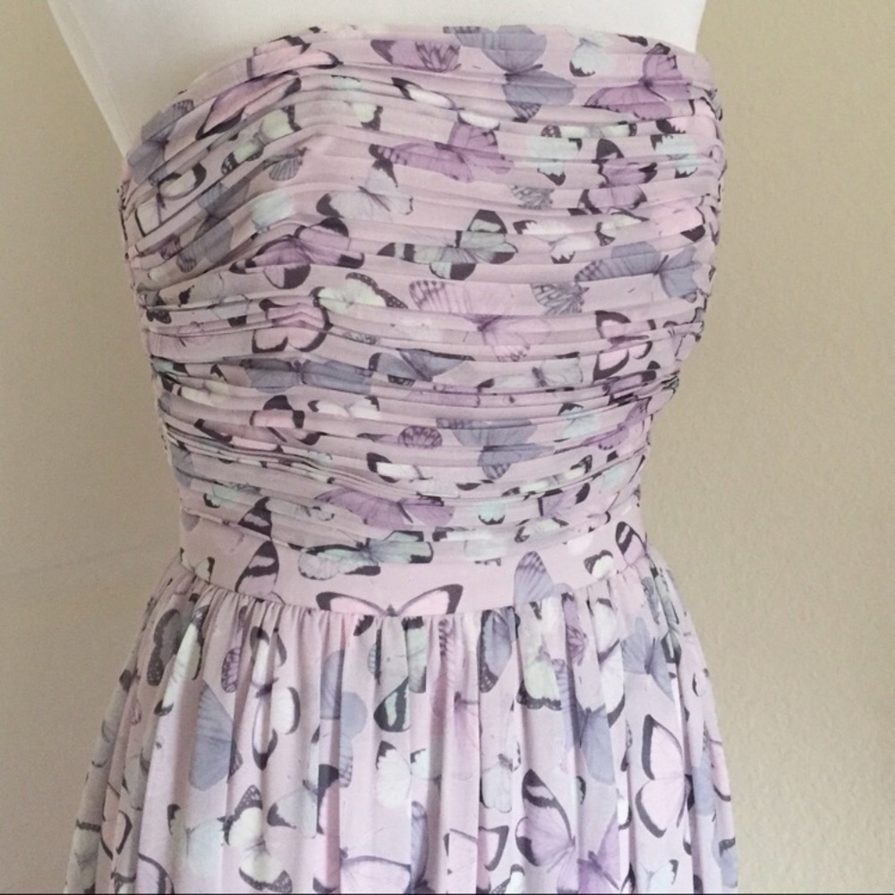 NWT Erin Featherston Lilac‎ Pleated Bodice Gown - Picture 5 of 8